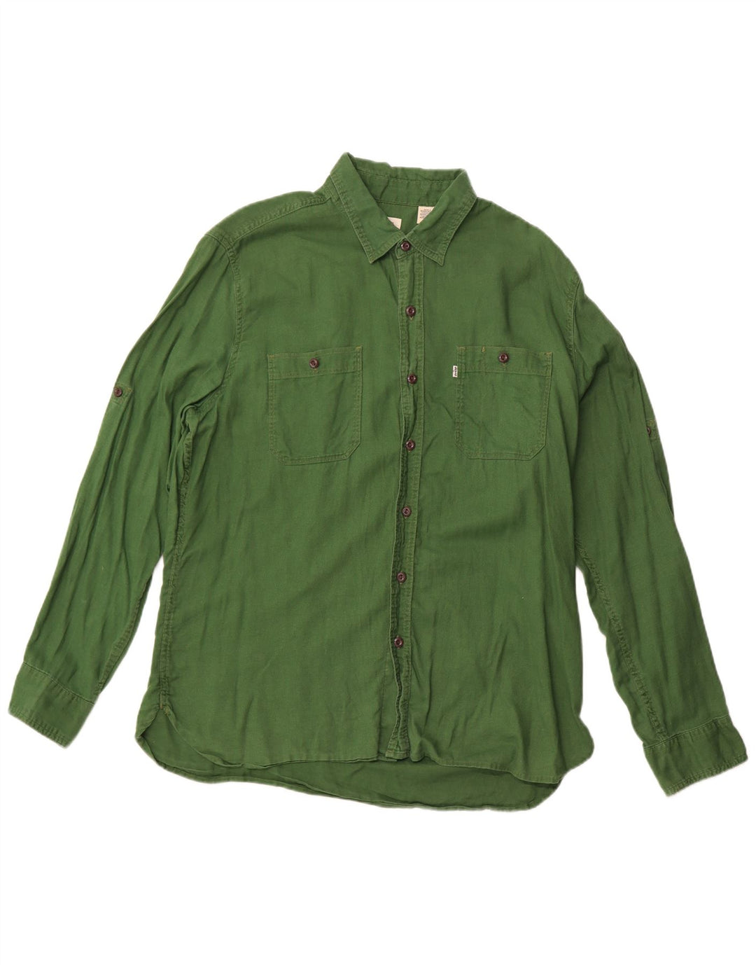 LEVI'S Dameskjorte UK 18 XL Grøn Bomuld