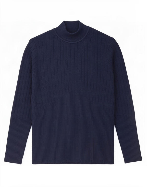 Marks & Spencer Dame Turtle Neck Jumper Sweater UK 14 Large Navy Blue
