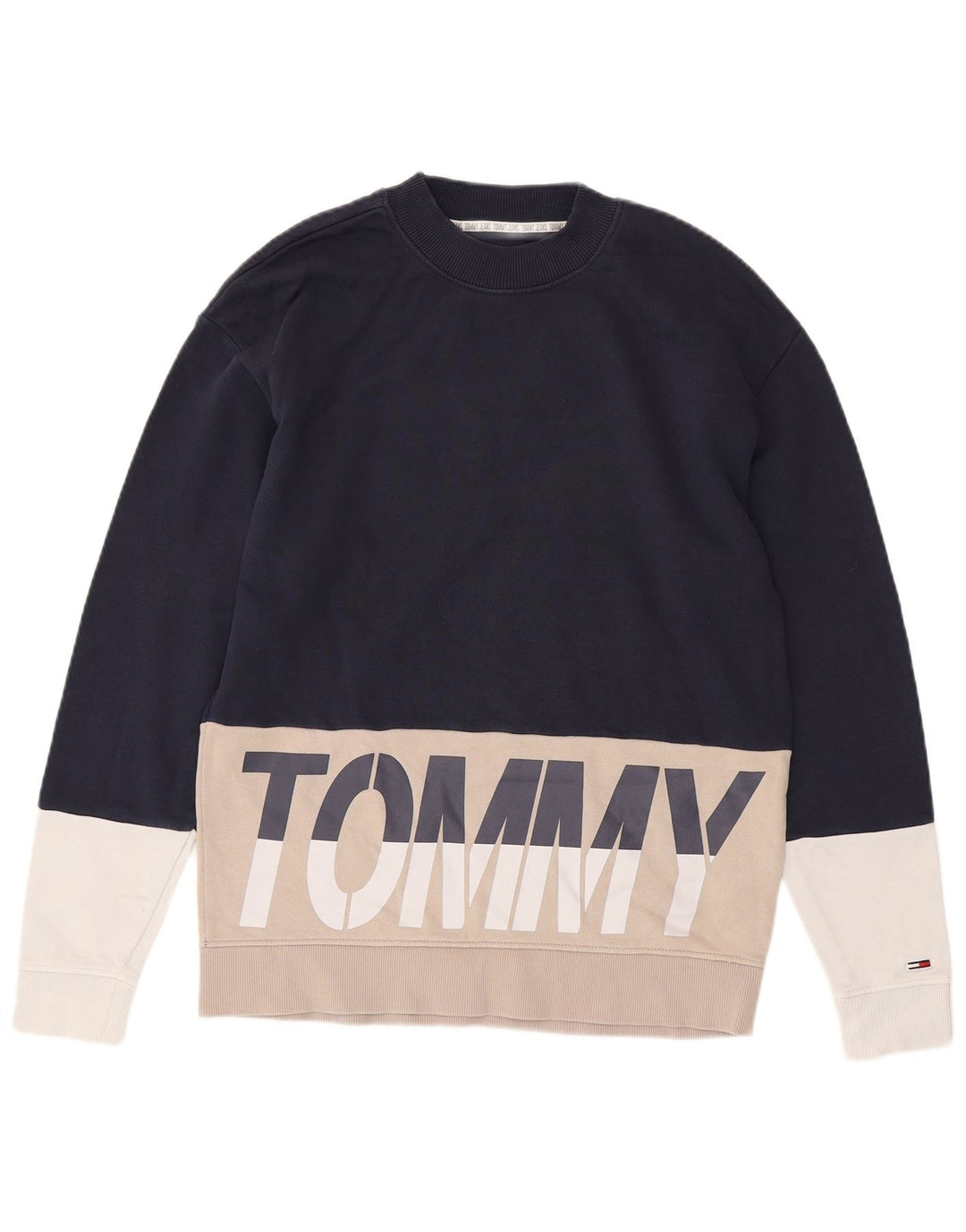 Tommy Hilfiger Grafisk sweatshirt til mænd, lille marineblå farveblok