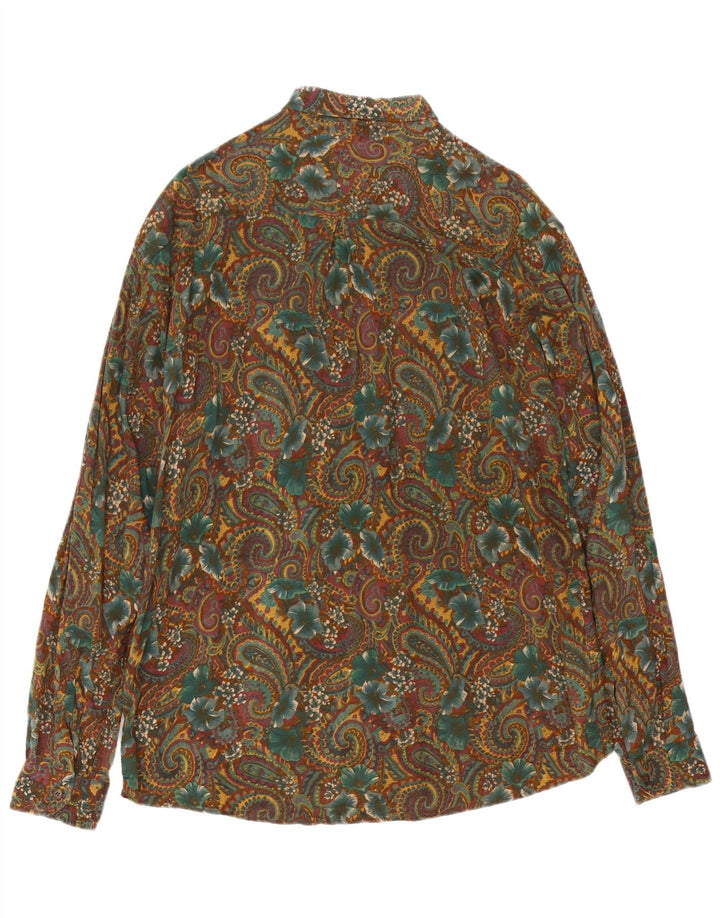 Vintage herreskjorte stor kaki Paisley