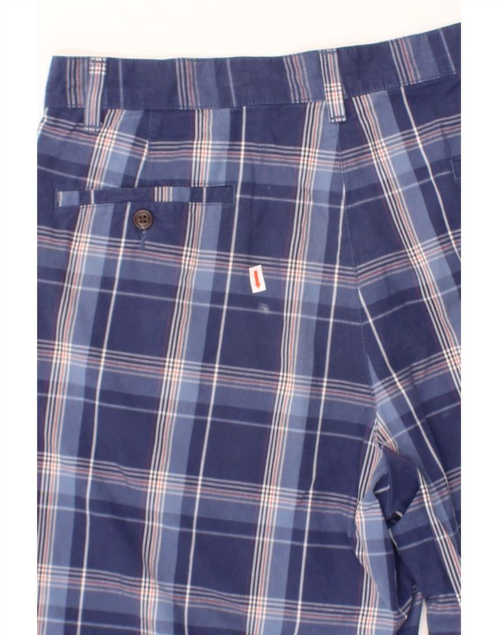 DOCKERS Mens Cargo Shorts W36 Large Navy Blue Check Cotton Vintage Dockers and Second-Hand Dockers from Messina Hembry 