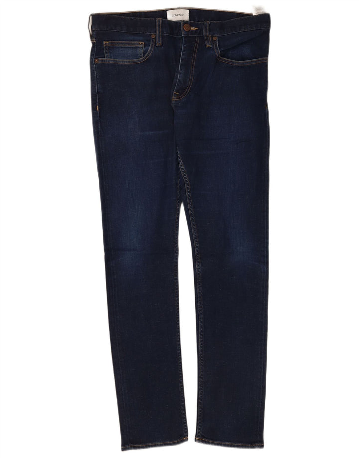 Calvin Klein Straight Jeans til mænd W32 L32 Marineblå Bomuld