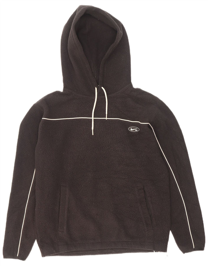 Nike Fleece Jumper med hætte til mænd, medium sort polyester