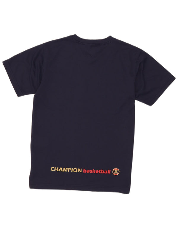 Champion drenge grafisk T-shirt top 9-10 år marineblå polyester