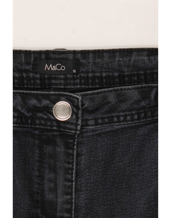 M&Co Dame Straight Jeans UK 16 Large W36 L30 Grå