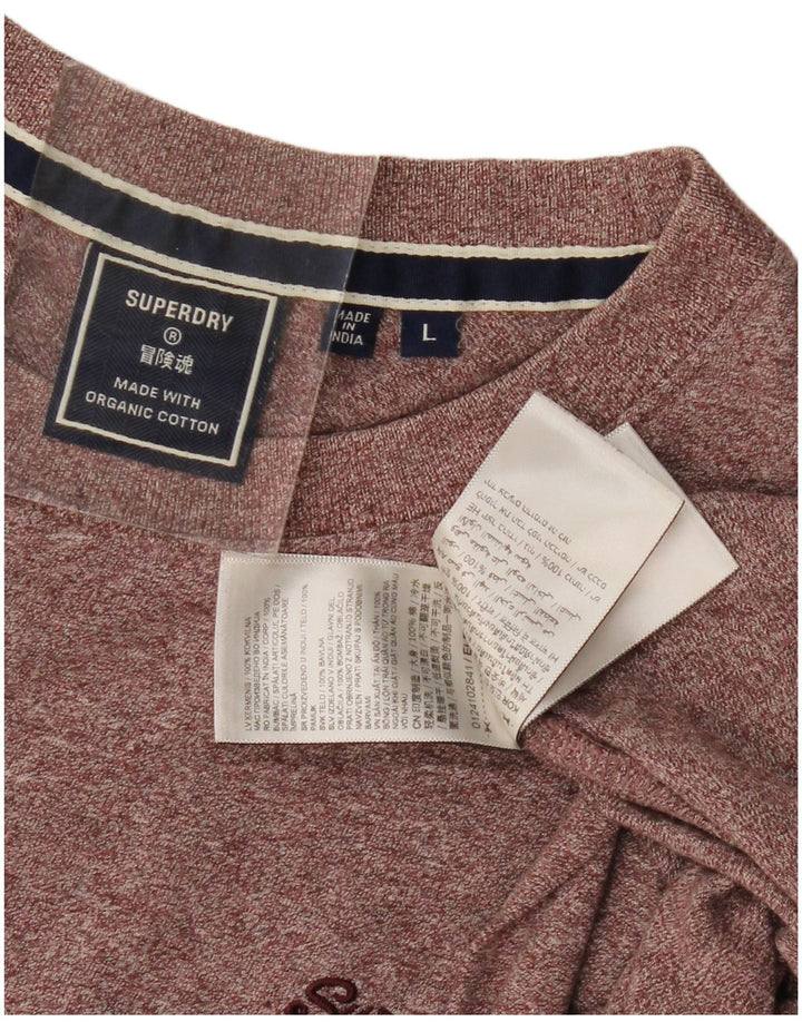 Superdry Herre T-Shirt Top Stor Bourgogne Bomuld