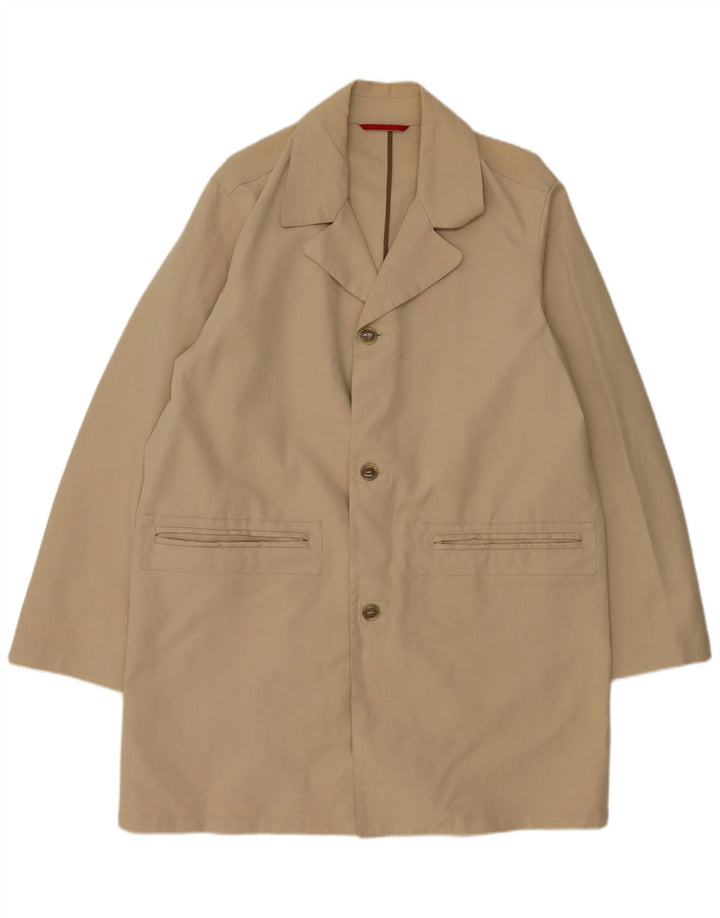 Belfe Herre Overfrakke UK 42 XL Beige Bomuld