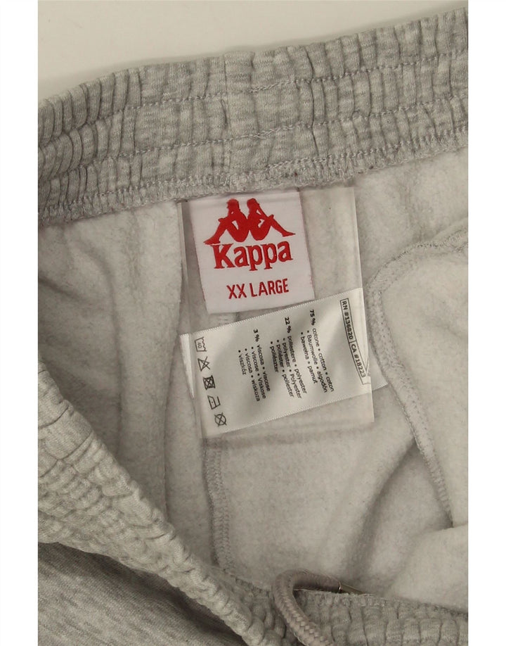 KAPPA Mens Sport Shorts 2XL Grey Flecked Cotton Vintage Kappa and Second-Hand Kappa from Messina Hembry 