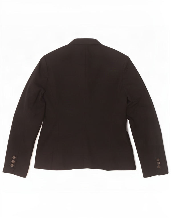 Zara Dame 1-knaps blazerjakke EU 38 Lille sort polyester