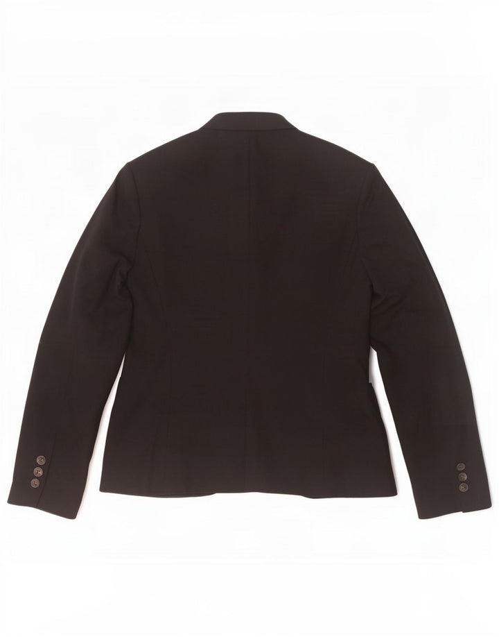 Zara Dame 1-knaps blazerjakke EU 38 Lille sort polyester