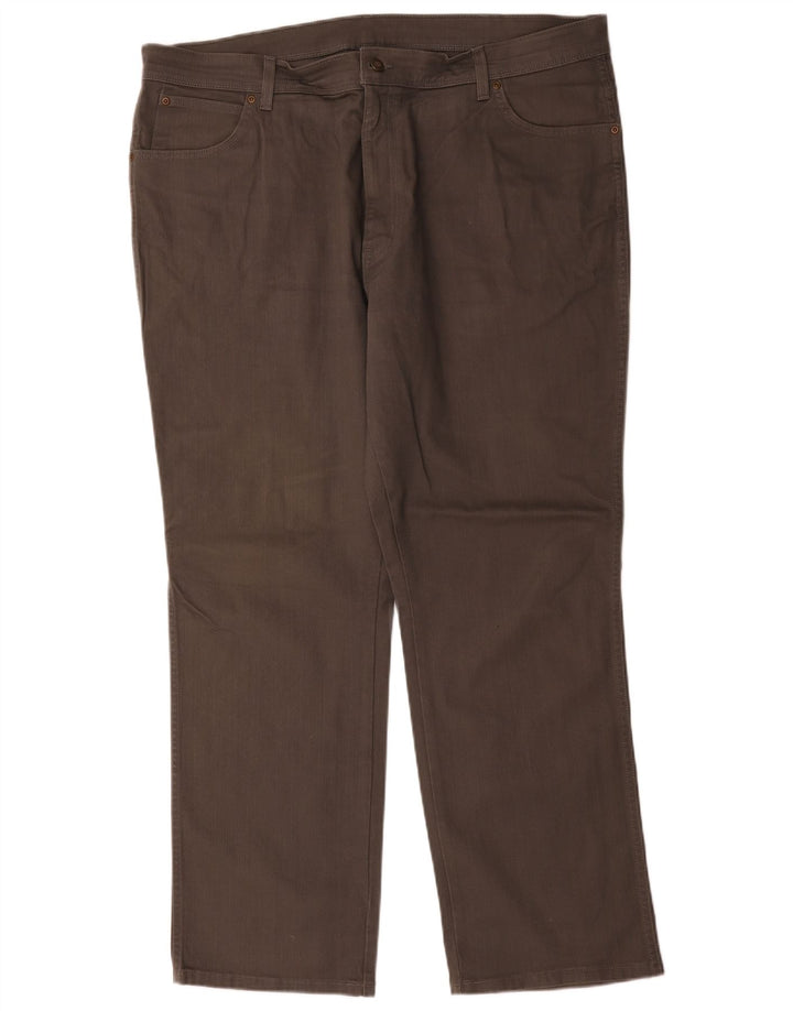 Wrangler Herre Regular Fit Casual Bukser W42 L30 Grå Bomuld