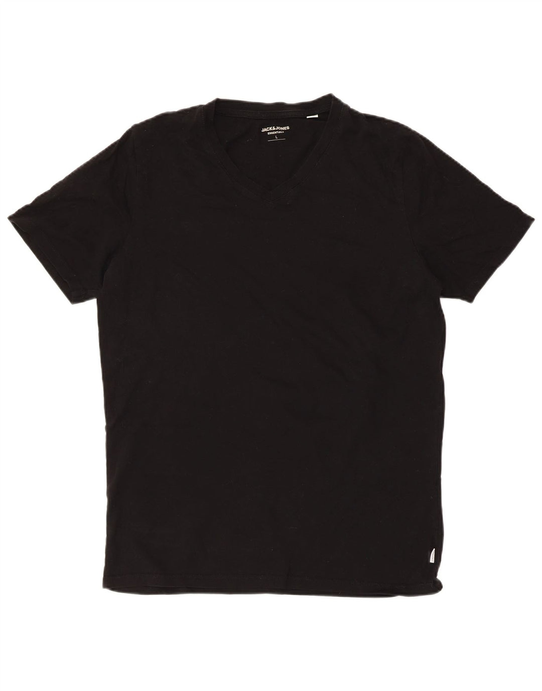 JACK & JONES Herre T-Shirt Top Stor Sort Bomuld