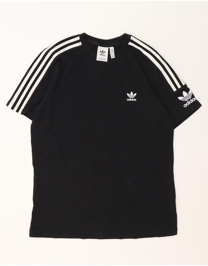 Adidas Herre grafisk T-shirt Top Medium Sort Bomuld