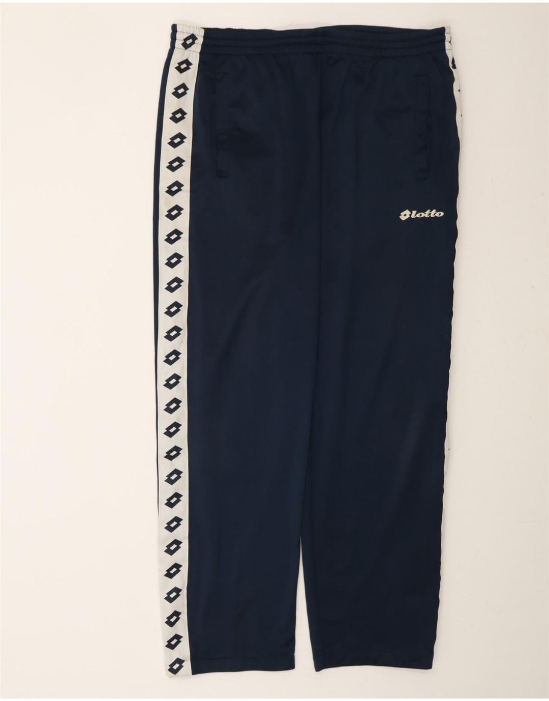 LOTTO Mens Graphic Tracksuit Trousers XL  Navy Blue Vintage Lotto and Second-Hand Lotto from Messina Hembry 