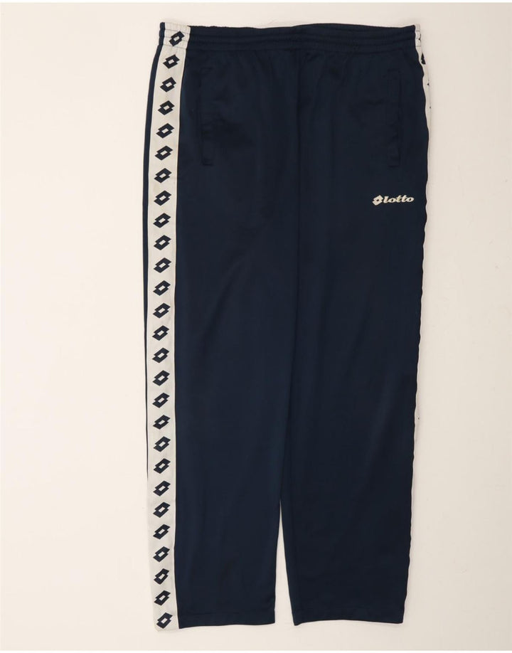 LOTTO Mens Graphic Tracksuit Trousers XL  Navy Blue Vintage Lotto and Second-Hand Lotto from Messina Hembry 
