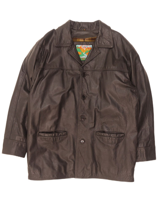 Shelter Bay Herre læderjakke UK 42 XL Sort