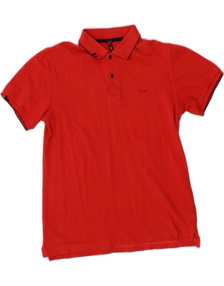 SUN68 Boys Polo Shirt 13-14 Years Red Cotton Vintage Sun68 and Second-Hand Sun68 from Messina Hembry 