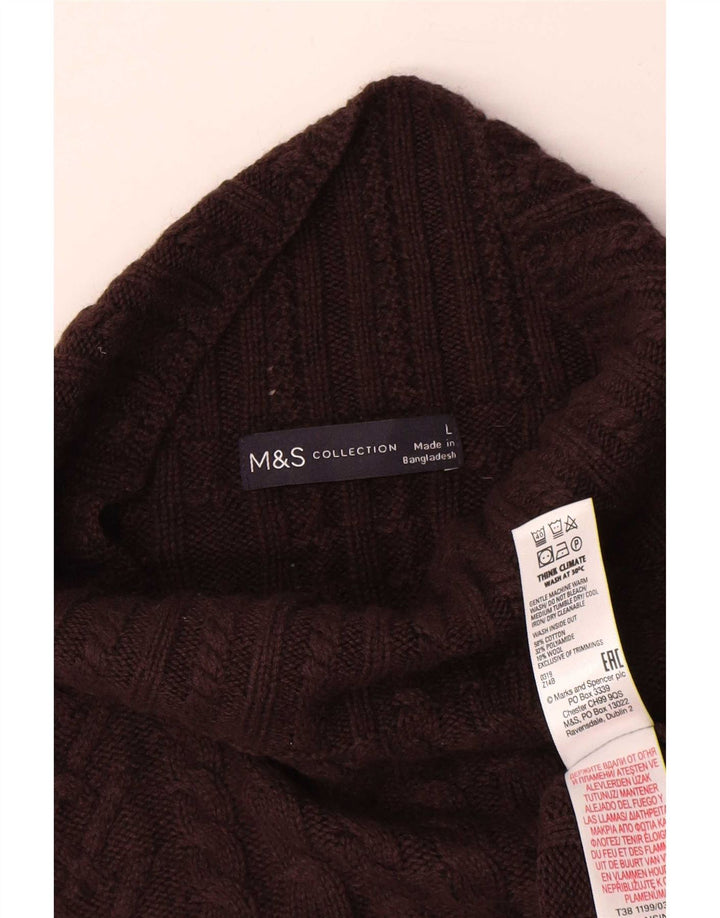 Marks & Spencer Dame Turtle Neck Jumper Sweater UK 16 Large Brown
