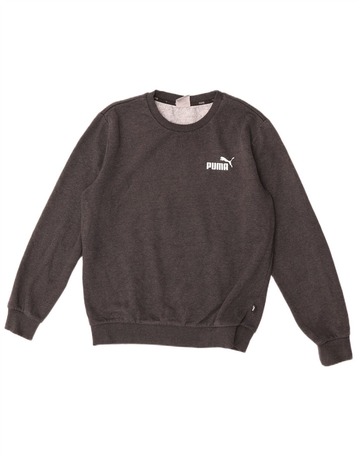 Puma Sweatshirt til mænd, lille grå bomuld