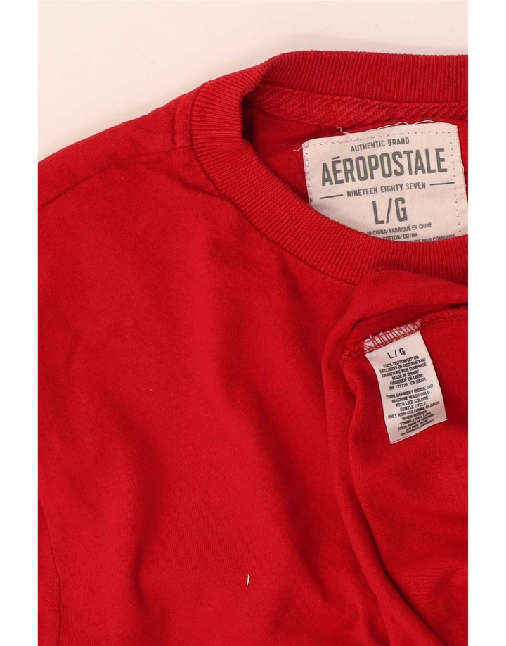 Aeropostale Herre grafisk T-shirt Top Stor rød bomuld