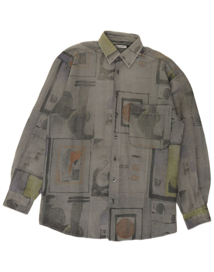 Jean chatel Herreskjorte Medium Grey Patchwork