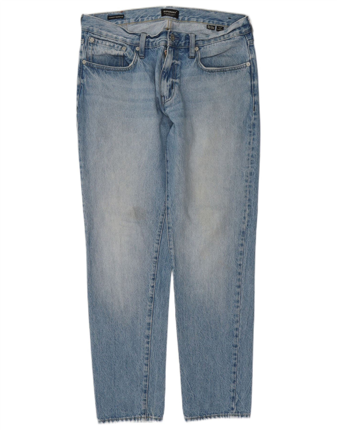 Superdry Herre Conor Tapered Jeans W32 L30 blå bomuld