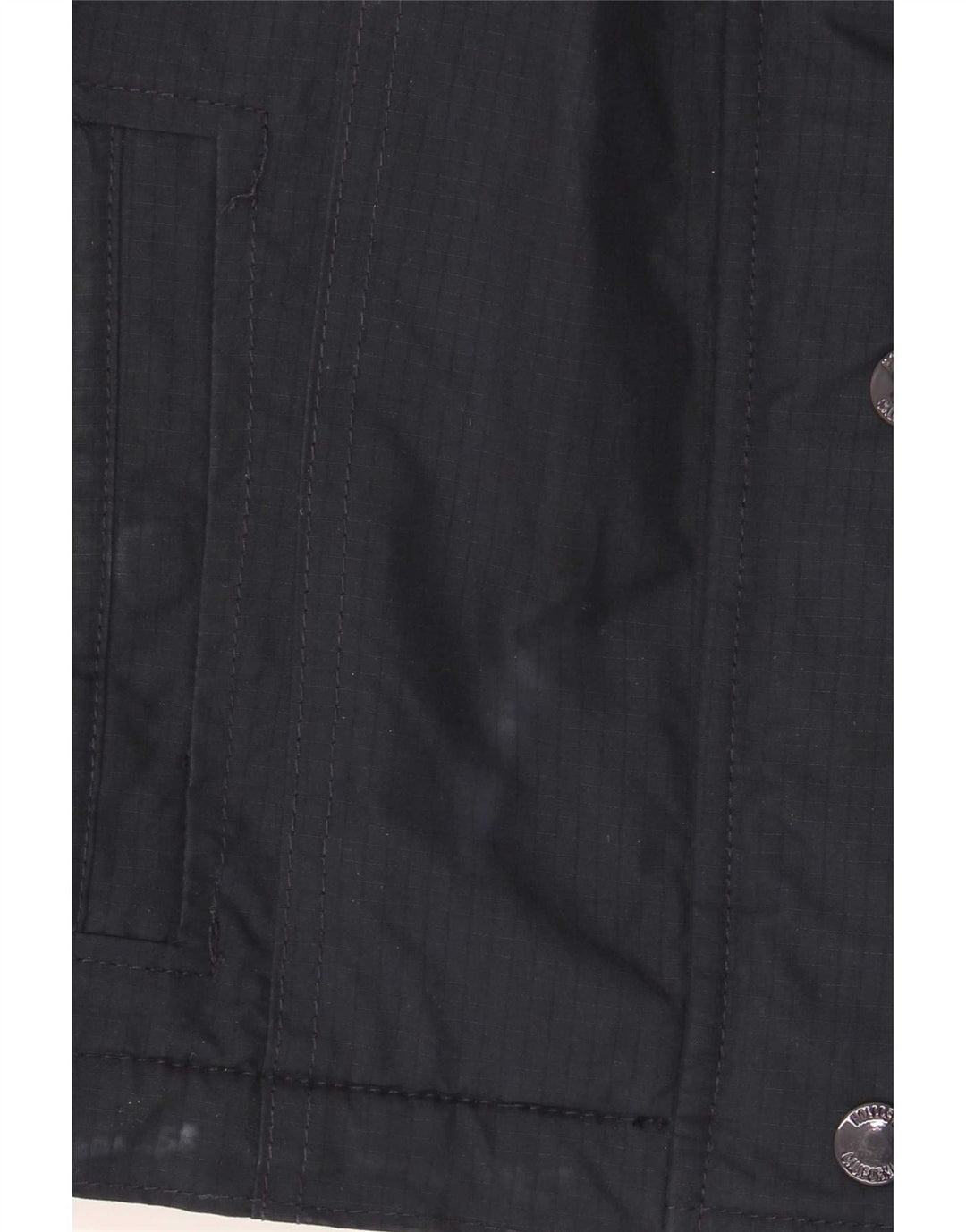 Hollister Dame hætte vindjakke UK 10 Small Navy Blue Polyester