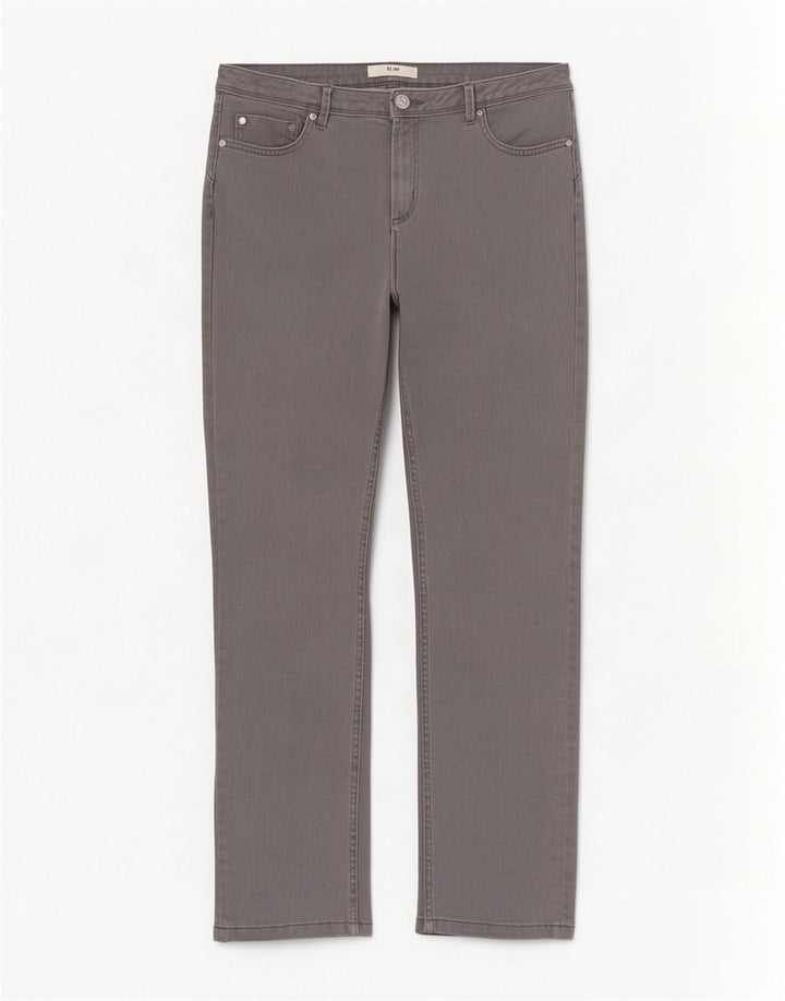 Marks & Spencer Dame Crop Slim Jeans UK 12 Medium W30 L26 Grå Bomuld