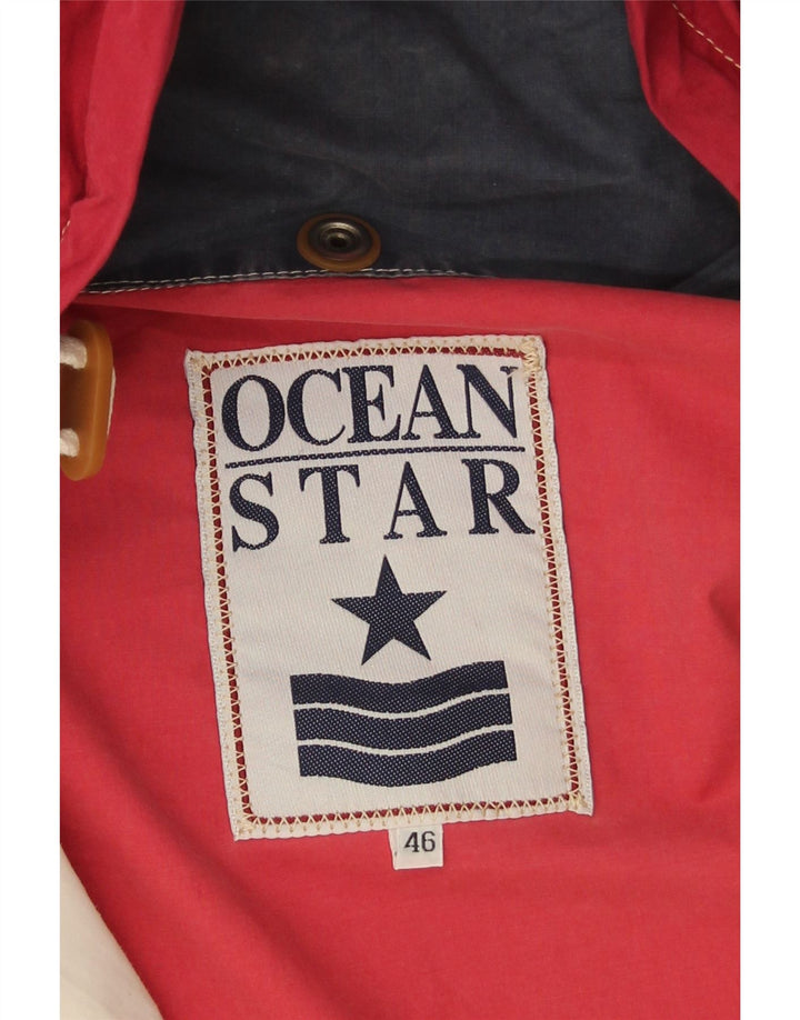 Ocean Star Herre Windbreaker Jacket IT 46 Small White Colourblock Synthetic