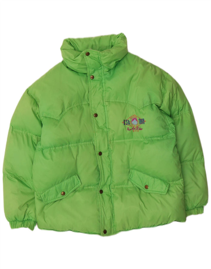 Cacao Dame Oversized Polstret Jakke IT 44 Medium Grøn Polyamid