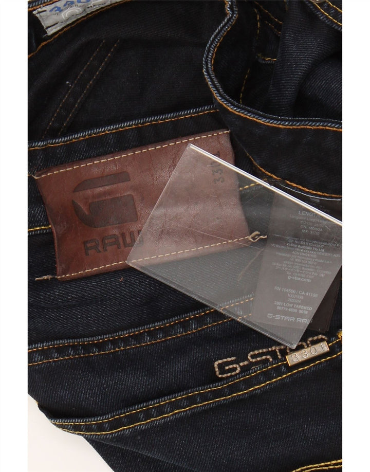 G-Star Herre 3301 Straight Jeans W31 L32 Marineblå Bomuld