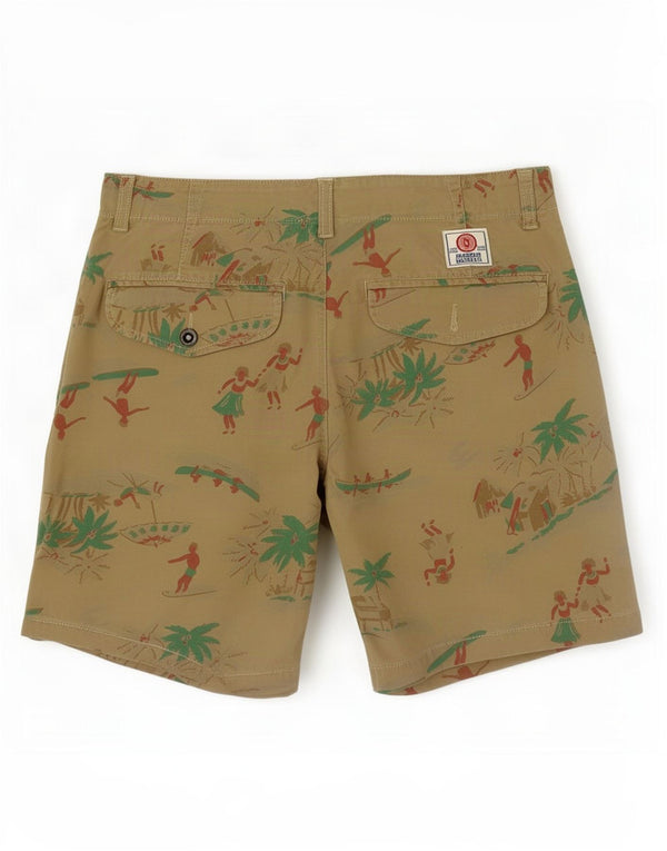 Franklin Marshall Herre Hawaiian Chino Shorts Medium W32 Khaki