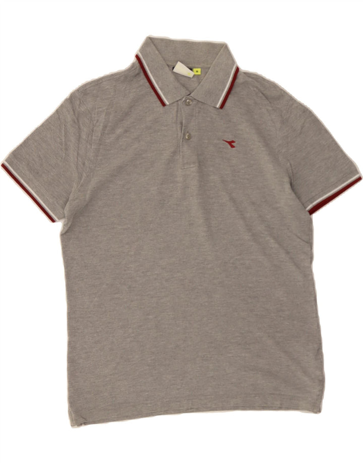 DIADORA Mens Polo Shirt Medium Grey Vintage Diadora and Second-Hand Diadora from Messina Hembry 