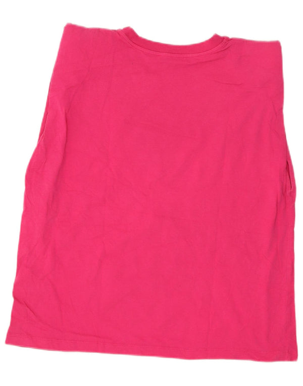 Zara Womens Vest Top UK 14 Medium Pink Cotton