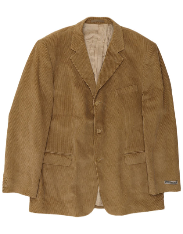 Kartel Herre 3-knaps Corduroy Blazer Jacket UK 46 3XL Brun Bomuld