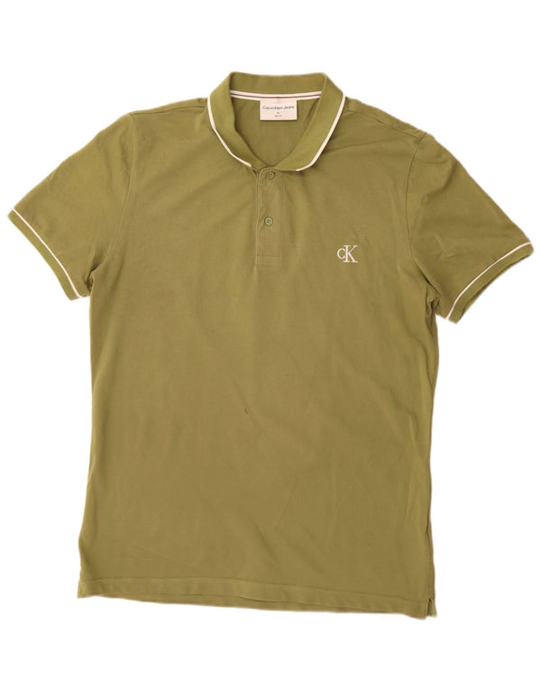 CALVIN KLEIN JEANS Herre Slim Fit Polo Shirt XL Khaki Bomuld