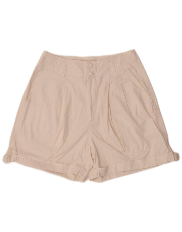 Vintage kvinders højtaljede chinoshorts Medium W28 Off White