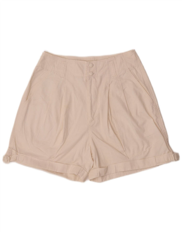 Vintage kvinders højtaljede chinoshorts Medium W28 Off White