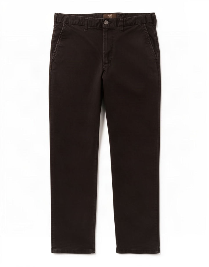Marks & Spencer Herre Lige Regular Chino Bukser W34 L29 Sort Bomuld