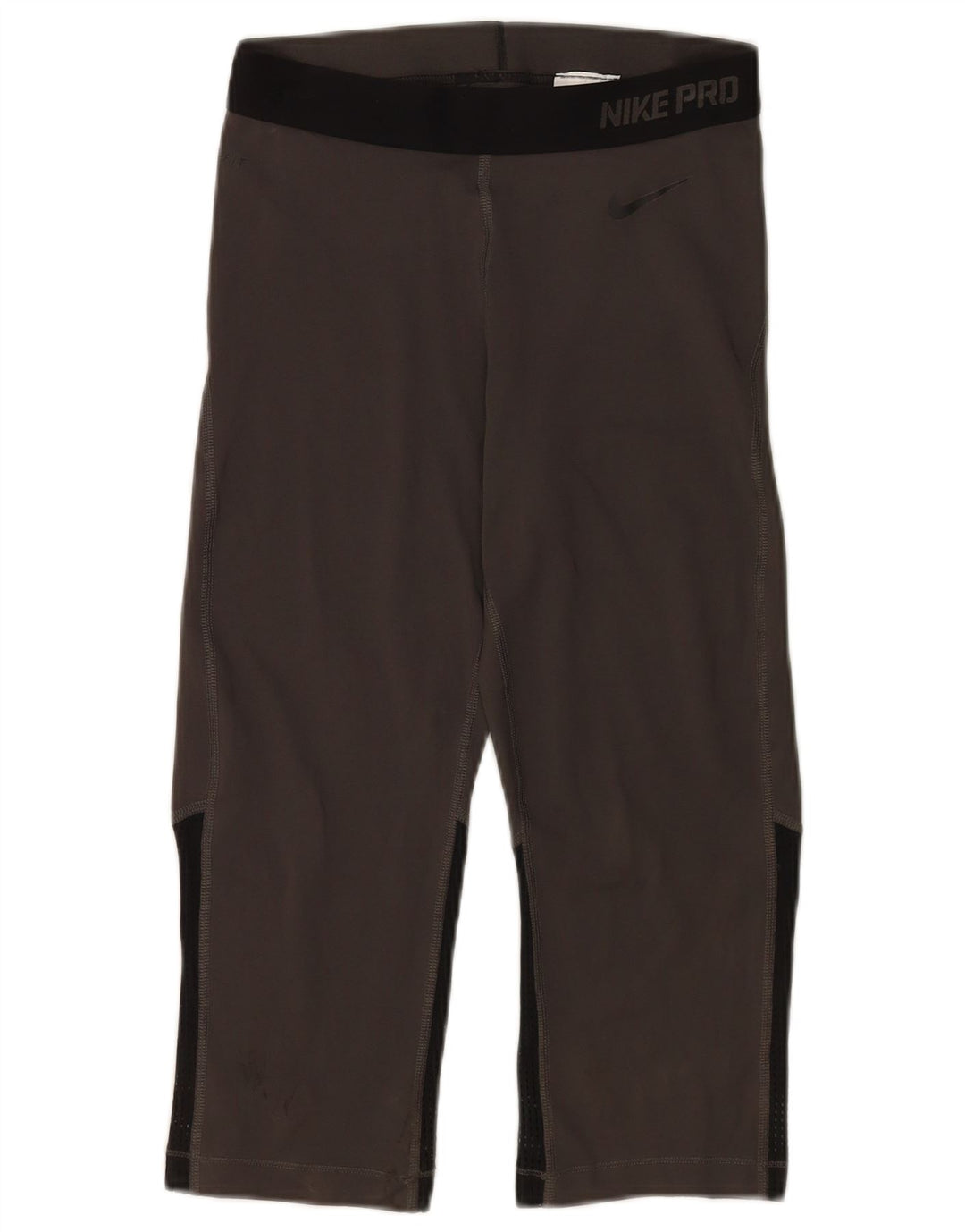 Nike Dame Grafiske Capri Leggings UK 12 Medium Grey Colourblock Polyester