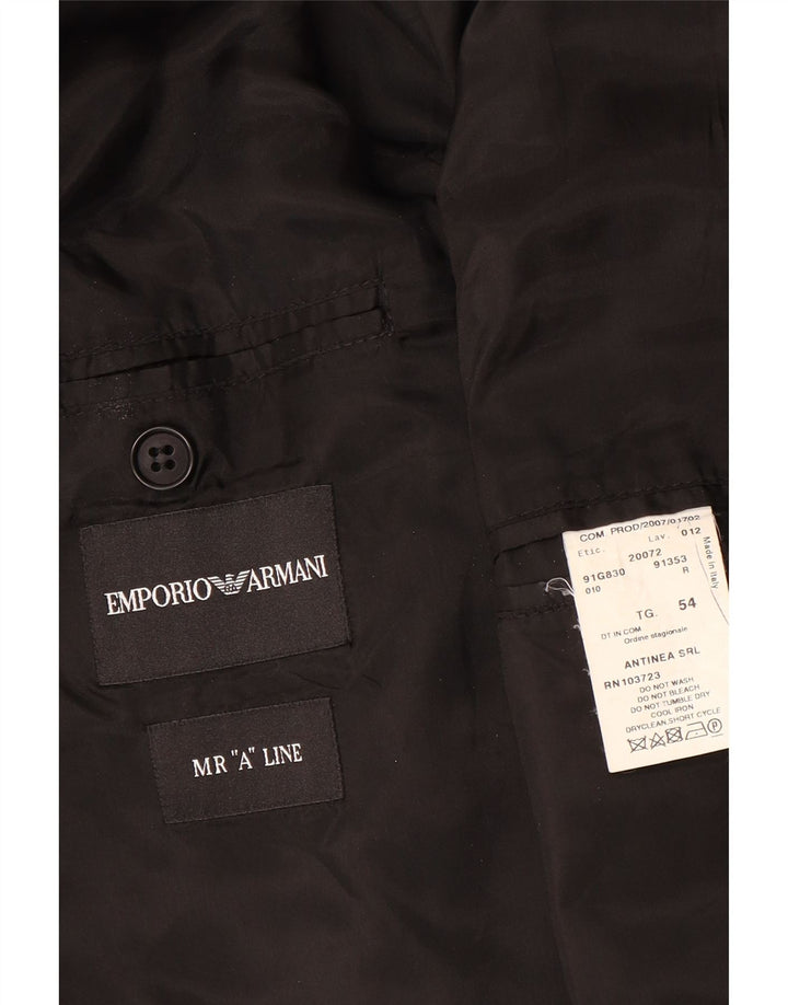 EMPORIO ARMANI Herre 2-knaps blazerjakke IT 54 XL Grå plettet uld
