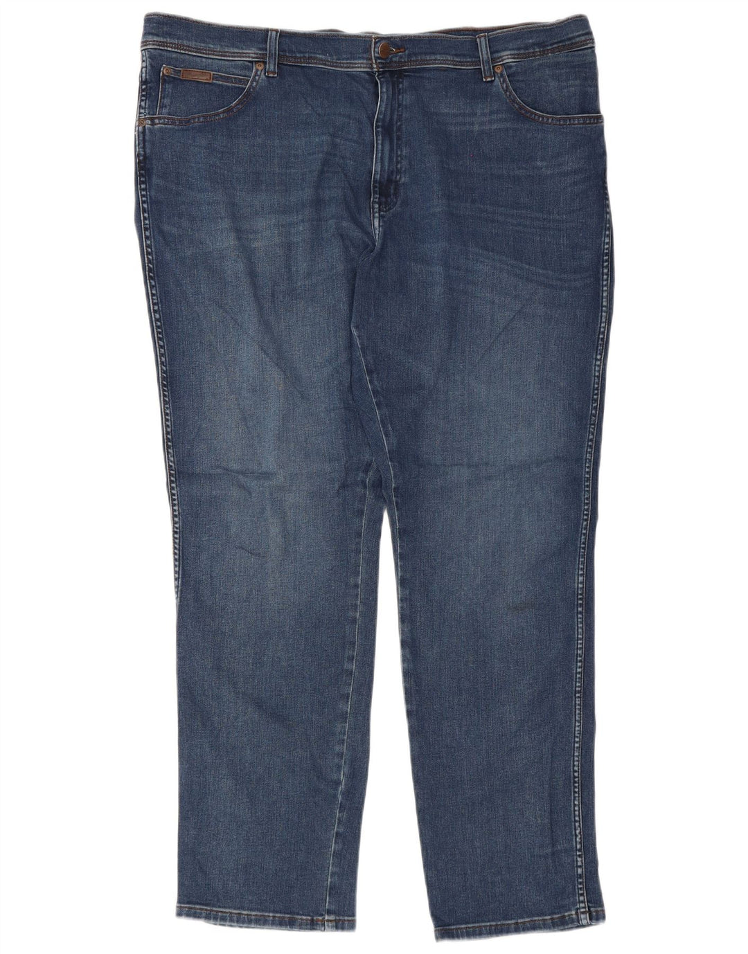 Wrangler Herre Texas Slim Jeans W44 L32 Blå Bomuld