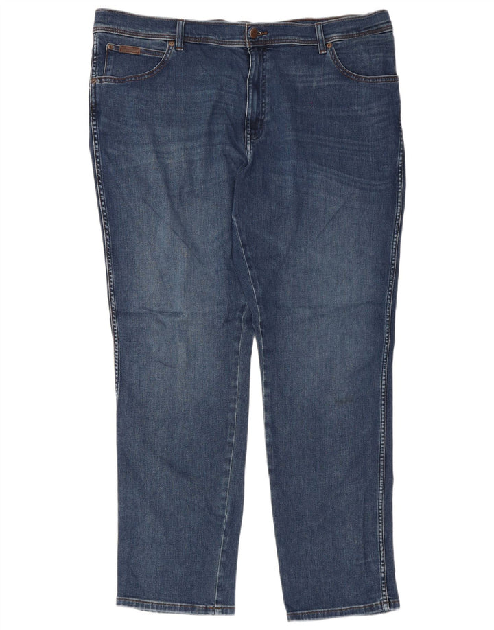 Wrangler Herre Texas Slim Jeans W44 L32 Blå Bomuld