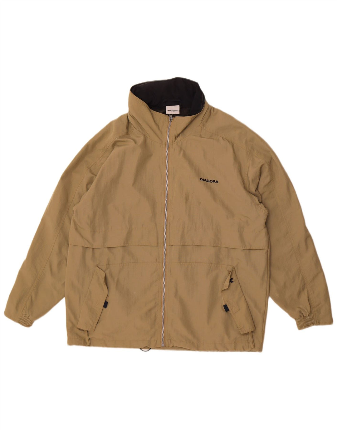 Diadora Herre Loose Fit regnjakke UK 36 Small Khaki Polyamid