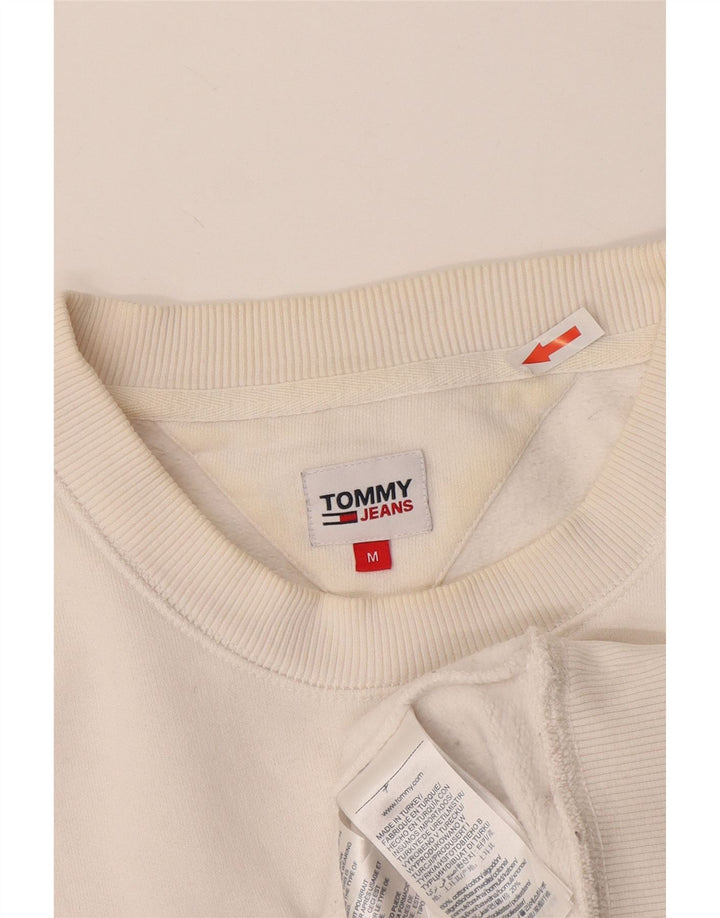 Tommy Hilfiger Herre Grafisk Sweatshirt Jumper Medium Hvid Bomuld