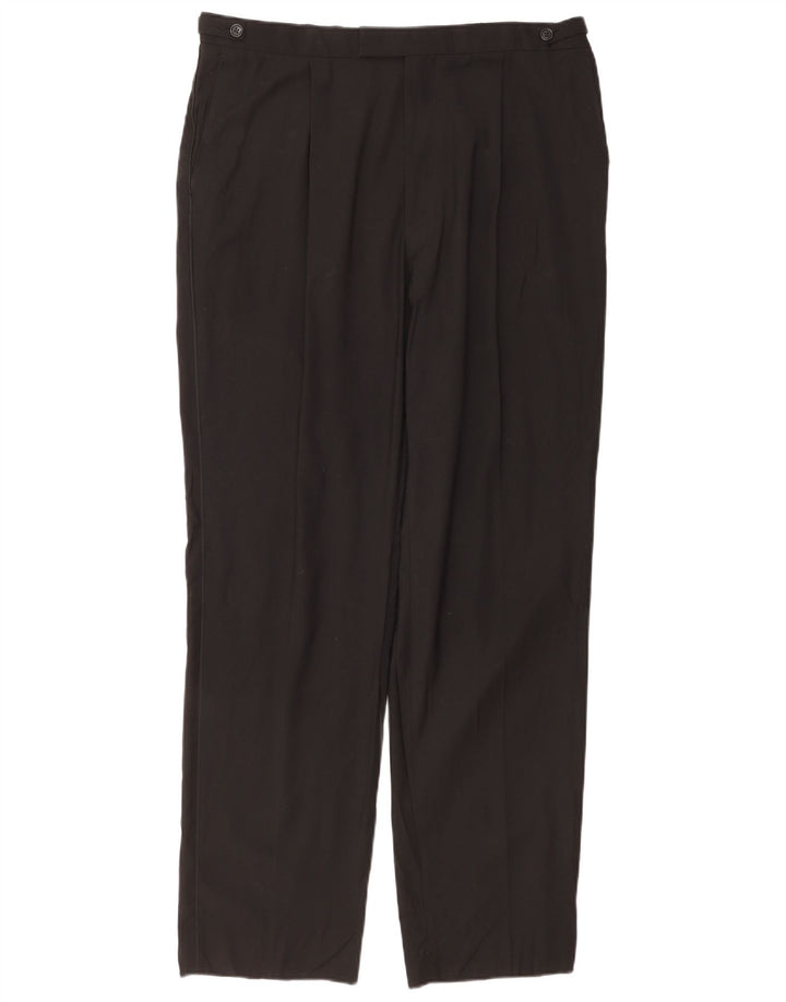 Marks & Spencer Herre Skræddersyet Fit Pegged Suit Bukser W40 L33 Sort