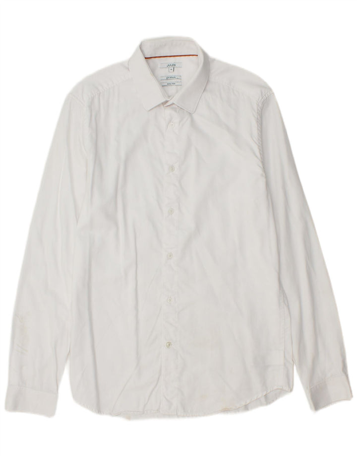 JULES Herre Slim Fit skjorte Medium hvid bomuld