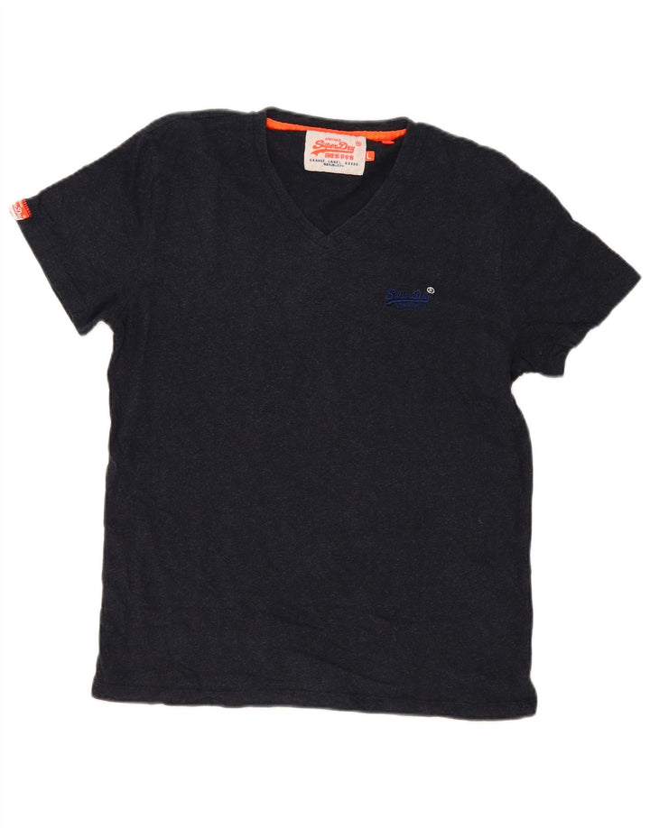 Superdry T-shirt top til mænd Stor marineblå bomuld
