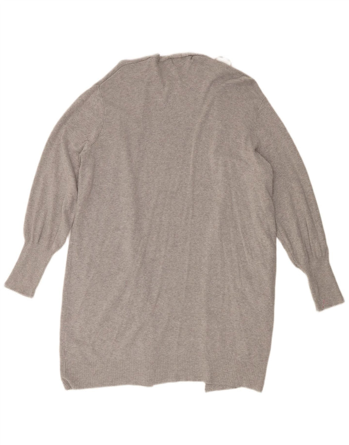 Marks & Spencer Dame Longline Cardigan Sweater UK 16 Large Grey Flecked