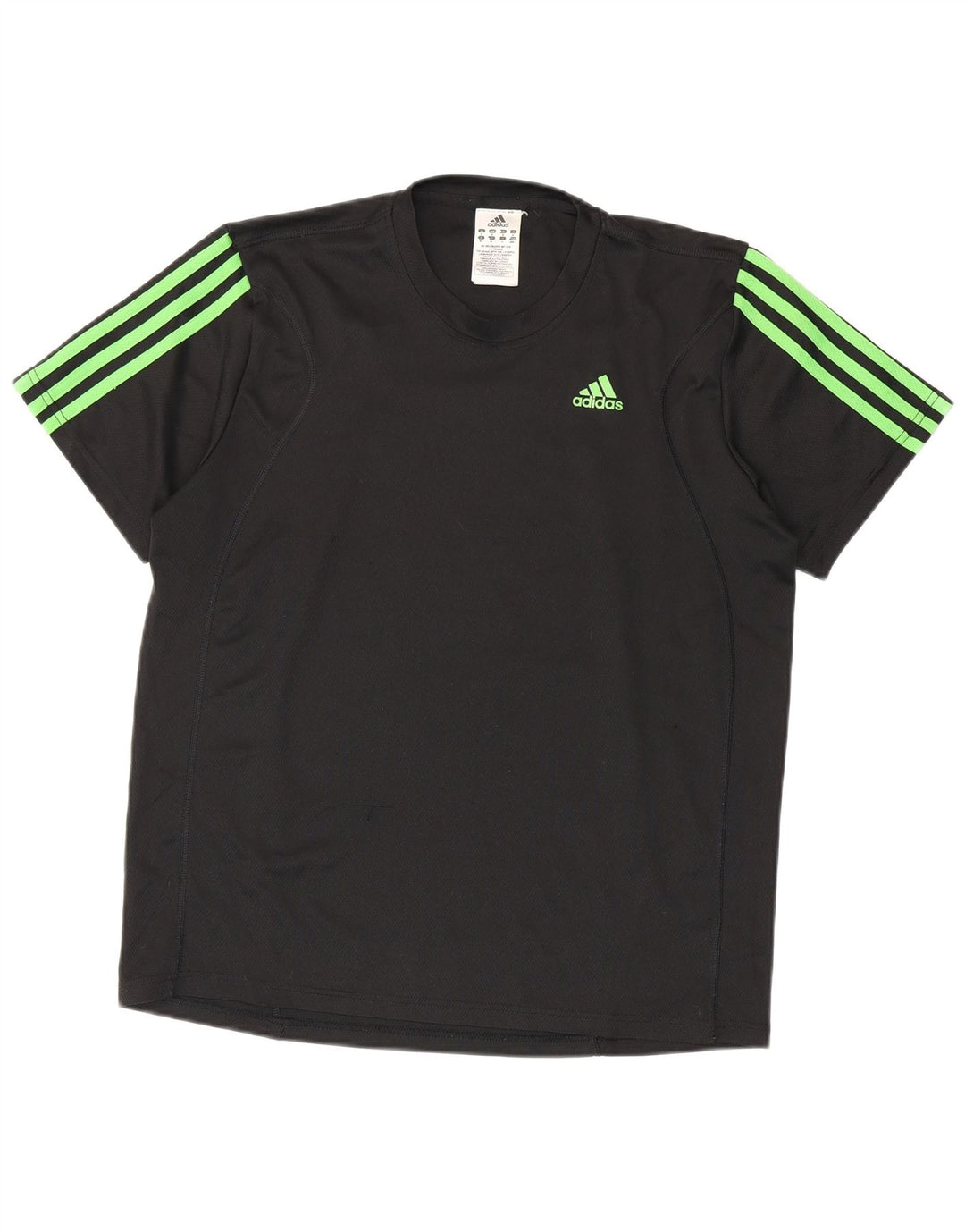 ADIDAS Herre Climalite T-Shirt Top Medium Sort Polyester